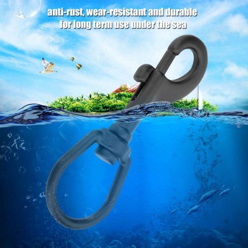  [아마존베스트]Vbestlife Scuba Diving Clips, Stainless Steel Swivel Eye Snap Hook Dive Single Ended Swivel Eye Bolt Hook Buckle Dog Clip Gear Equipment for Underwater Scuba Diving