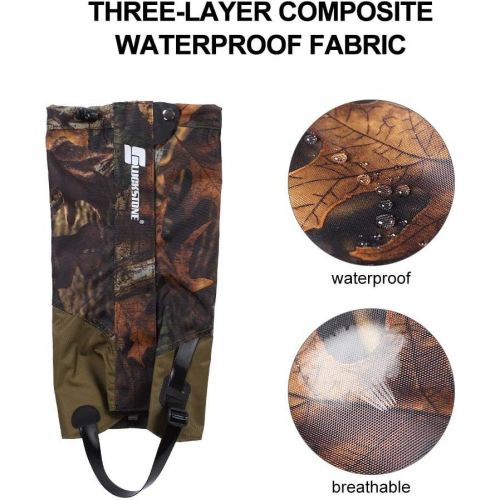  [아마존베스트]Vbestlife Snow Legging Gaiters,Outdoor Waterproof Hunting Leg Gaiters Leg Cover Wraps Snow Boot Gaiters for Camping Hiking Walking Climbing