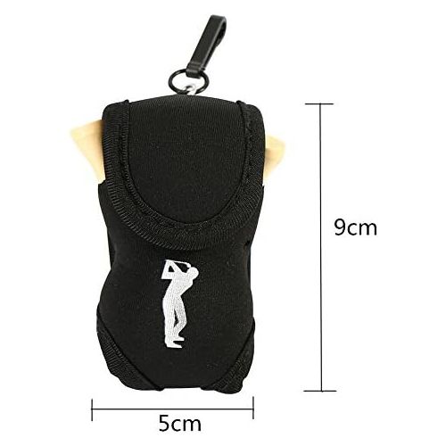  Vbestlife Golf Ball/Tee Holder,Utility Pouch Sports Golfing Accessories with 4 Tees and 2 Golf Balls