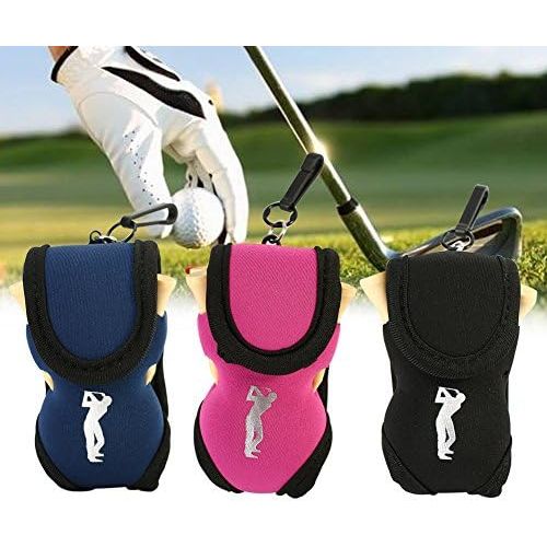  Vbestlife Golf Ball/Tee Holder,Utility Pouch Sports Golfing Accessories with 4 Tees and 2 Golf Balls