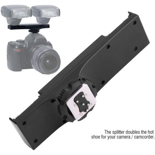  Vbestlife Dual Hot Shoe Flash Speedlite Light Bracket Compatible for Nikons, and Canons I-TTL and SLR Camera Camcorder.(for Canon)