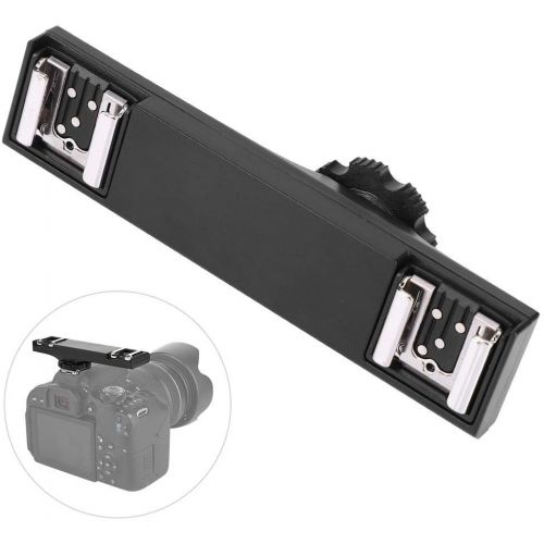  Vbestlife Dual Hot Shoe Flash Speedlite Light Bracket Compatible for Nikons, and Canons I-TTL and SLR Camera Camcorder.(for Canon)