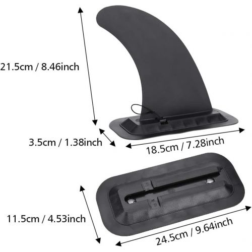  Vbestlife. Surfboard Fin - 2 Pieces Detachable Surfboard Tail Rudder Plastic Surfing Watershed Fin, Quick Release Slide in Fin Inflatable Paddleboard