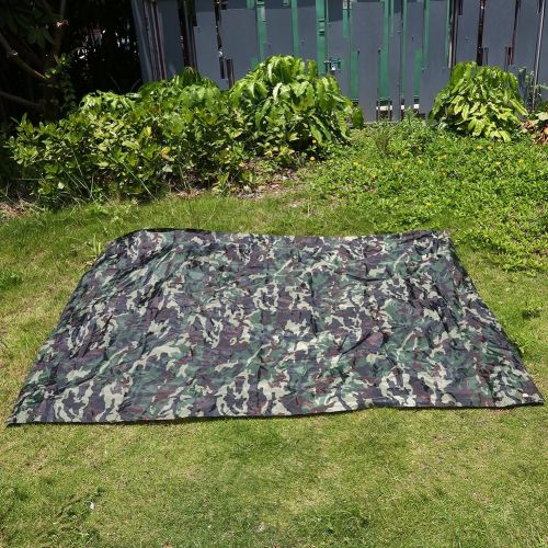  Vbestlife Waterproof Camping Shelter Tent Tarp,Camouflage Outdoor Portable Lightweight Rainproof Mat RainTent Tarp Shelter Beach Picnic Blanket Mat