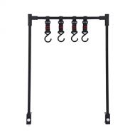 Vbestlife Camping Hanging Rack with 4 Movable Hooks Hanging Your Camping Gear Camping Cookware Storage Rack