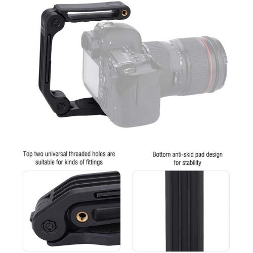  Vbestlife Extension Stabilizer Holder Grip for DSLR Digital Camcorder, Video Filming Camera Protective Handle with Universal Microphone Flash External Screw Hole