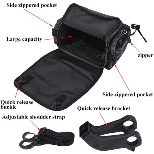  Vbestlife Bicycle Handlebar Bag Waterproof Cycling Bicycle Bike Basket Front Frame Tube Handlebar Bags Lagre Capacity Bike Single Shoulder Bag Case Accessory