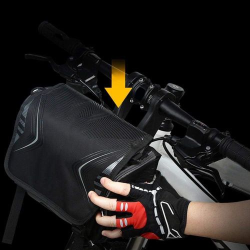  Vbestlife Bicycle Handlebar Bag Waterproof Cycling Bicycle Bike Basket Front Frame Tube Handlebar Bags Lagre Capacity Bike Single Shoulder Bag Case Accessory