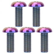 Vbestlife 5PCS/ Pack M5x12 Bicycle Water Bottle Cage Bolts M5x10 Disc Brake Screws Titanium Alloy Bicycle Screws Set(M5¨￠12 Colorful)