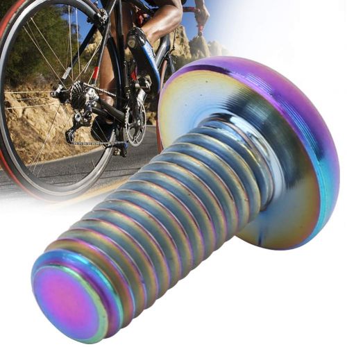 Vbestlife 5PCS/ Pack M5x12 Bicycle Water Bottle Cage Bolts M5x10 Disc Brake Screws Titanium Alloy Bicycle Screws Set(M5¨￠12 Colorful)