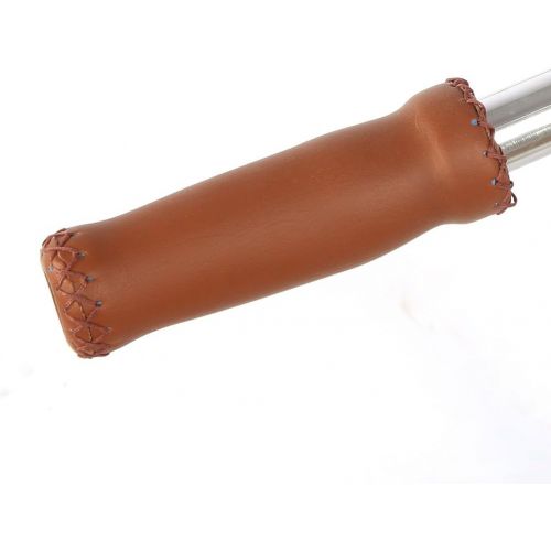  Vbestlife Bicycle Retro Artificial Leather Handle Grips Cycling MTB Road Mountain Bike Handlebar Grips (Brown)