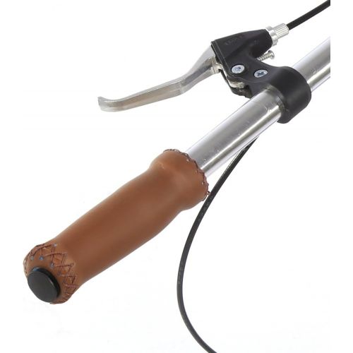  Vbestlife Bicycle Retro Artificial Leather Handle Grips Cycling MTB Road Mountain Bike Handlebar Grips (Brown)