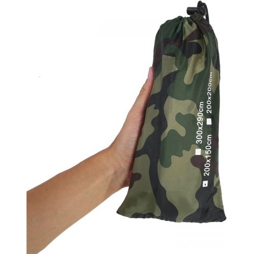  Vbestlife Waterproof Camping Shelter Tent Tarp,Camouflage Outdoor Portable Lightweight Rainproof Mat RainTent Tarp Shelter Beach Picnic Blanket Mat (300*290CM)