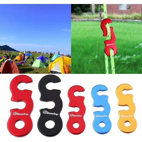  Vbestlife 10pcs Aluminum Guyline Cord Adjuster Tent Tensioners Wind Rope Buckle Camp Rope Adjuster for Tent Camping Hiking Backpacking Outdoor Activity