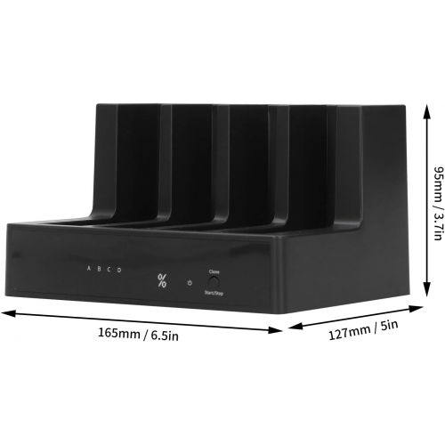  Vbestlife 4 Bay Docking Station,USB3.0 Docking Station Support 2.5 and 3.5 Inch Interface HDD and SSD Hard Disk,Support System for Win/OS X/Linux(Black)