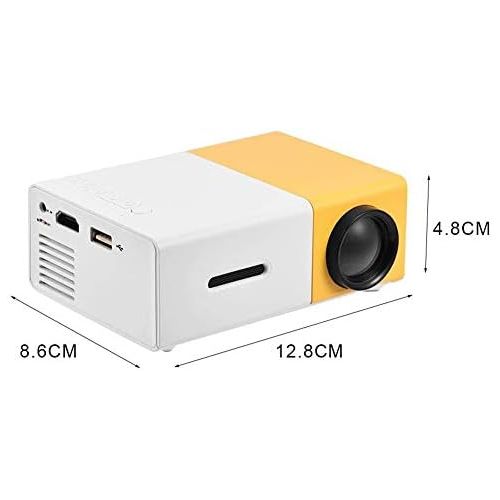  Vbestlife Mini Projector,Portable 1080P 600lm 4 : 3 LED Projector Home Cinema Theater Movie Support Laptop PC Smartphone HDMI Input,Great Gift Pocket Projector for Party Camping (Y