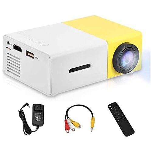  Vbestlife Mini Projector,Portable 1080P 600lm 4 : 3 LED Projector Home Cinema Theater Movie Support Laptop PC Smartphone HDMI Input,Great Gift Pocket Projector for Party Camping (Y