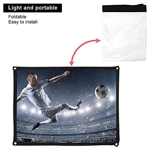  Vbestlife 4:3 Thickened Foldable Projection Screen,100% Polyester Portable Foldable White Soft Projector Screen Curtain,Home Theater Conference Meeting Projection Screen(40 inch)