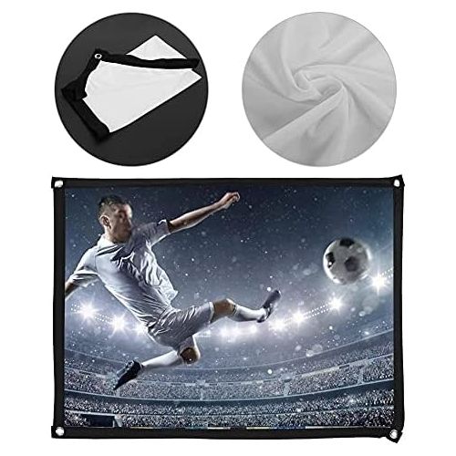  Vbestlife 4:3 Thickened Foldable Projection Screen,100% Polyester Portable Foldable White Soft Projector Screen Curtain,Home Theater Conference Meeting Projection Screen(40 inch)