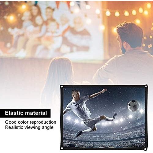  Vbestlife 4:3 Thickened Foldable Projection Screen,100% Polyester Portable Foldable White Soft Projector Screen Curtain,Home Theater Conference Meeting Projection Screen(40 inch)