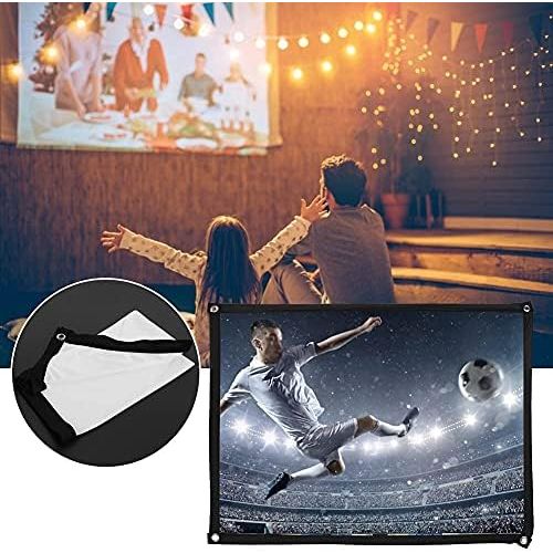  Vbestlife 4:3 Thickened Foldable Projection Screen,100% Polyester Portable Foldable White Soft Projector Screen Curtain,Home Theater Conference Meeting Projection Screen(40 inch)