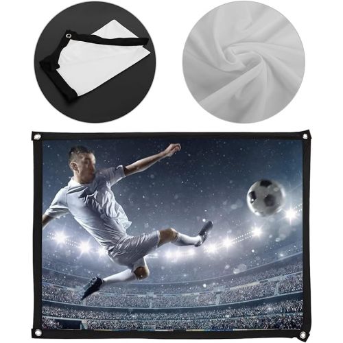  Vbestlife 4:3 Thickened Foldable Projection Screen,100% Polyester Portable Foldable White Soft Projector Screen Curtain,Home Theater Conference Meeting Projection Screen(40 inch)