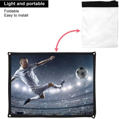  Vbestlife 4:3 Thickened Foldable Projection Screen,100% Polyester Portable Foldable White Soft Projector Screen Curtain,Home Theater Conference Meeting Projection Screen(40 inch)