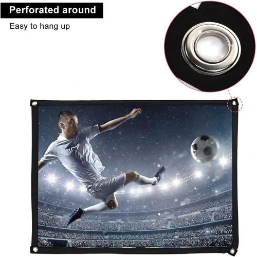  Vbestlife 4:3 Thickened Foldable Projection Screen,100% Polyester Portable Foldable White Soft Projector Screen Curtain,Home Theater Conference Meeting Projection Screen(40 inch)