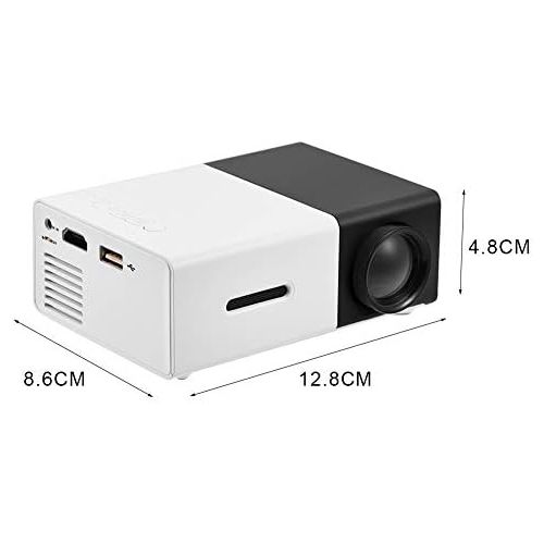  Vbestlife Mini Projector,Portable 1080P 600lm 4 : 3 LED Projector Home Cinema Theater Movie Support Laptop PC Smartphone HDMI Input,Great Gift Pocket Projector for Christmas (Black