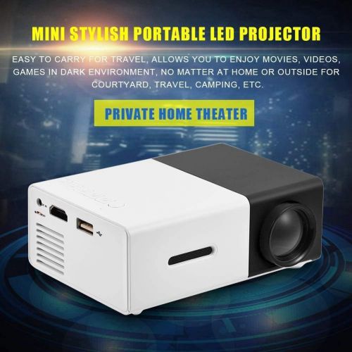  Vbestlife Mini Projector,Portable 1080P 600lm 4 : 3 LED Projector Home Cinema Theater Movie Support Laptop PC Smartphone HDMI Input,Great Gift Pocket Projector for Christmas (Black