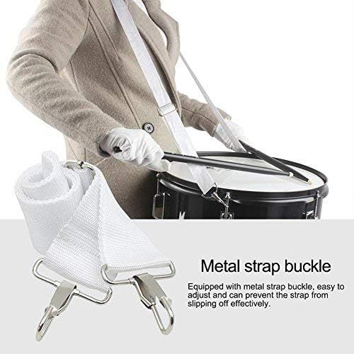  [아마존베스트]Vbestlife Snare Drum Straps Adjustable Nylon Military Drum Shoulder Sling Belt Musical Instrument Accessory White