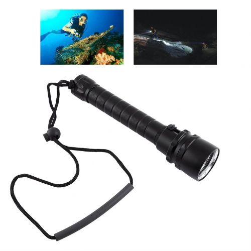  Vbestlife Diving Flashlight Torch Lamp Tactical LED Flashlight Dive Fishing Light 8000LM Waterproof 30W 3AAA Batteries 100m Underwater Submarine Handheld Light Anti-flick Spotlight With Hand