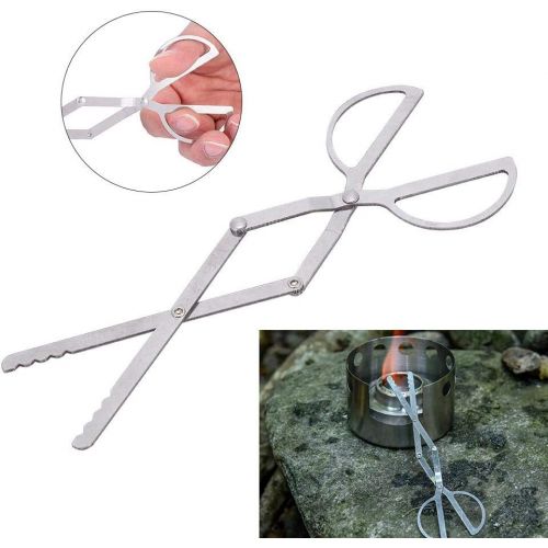  Vbestlife Fire Tongs fireplace Tongs Protable Stainless Steel Folding Log Grabber Firewood Tongs Outdoor Long Logs Tweezers Fired Oven Tool Grill Camping Hiking Stove Fire Pit Tool