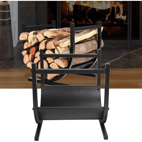  Vbestlife Fireplace Log Rack Large with Fireplace Tools Round Wrought Iron Firewood Holders Indoor Wood Stove Outdoor Fireplace Heavy Duty Wood Stacking Storage Kit,