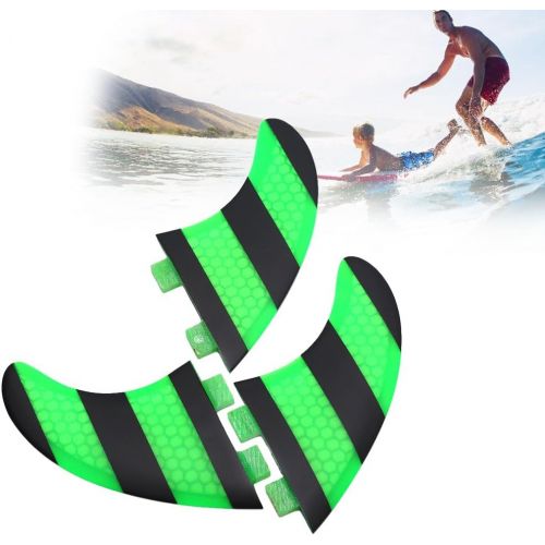  Vbestlife. Green + Black FCS G5 Surf Fins Surfboard Paddleboard Fins Fiberglass Comb Tri Set Thruster