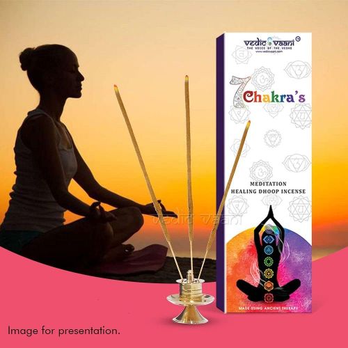  인센스스틱 Vedic Vaani Aromatic Seven 7-Chakra Healing Meditation Incense Sticks Agarbattis (1 Kilogram)