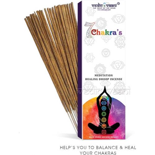  인센스스틱 Vedic Vaani Aromatic Seven 7-Chakra Healing Meditation Incense Sticks Agarbattis (1 Kilogram)