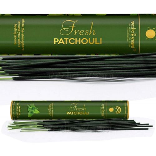  인센스스틱 Vedic Vaani Natural Fresh Patchouli Perfumed Fragrance Handmade Premium Long Lasting Agarbatti Incense Sticks for Your Home, Pooja Room, Temple, Puja Prayer, Office Or Special Spac