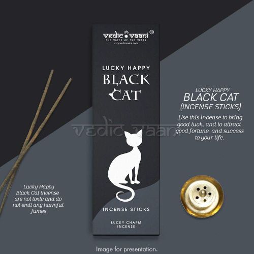  인센스스틱 Vedic Vaani Lucky Happy Black Cat Incense Sticks (250 GM)