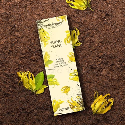  인센스스틱 Vedic Vaani Natural Positive Aromatic Enhancing Smoothing Fragrance Ylang Ylang Masala Agarbatti Incense Sticks for to Your Home, Temple, Office Or Special Space, India (100 Gm)