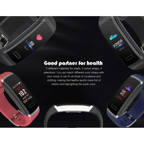  VeeEx Fitness Tracker, Bluetooth 4.0 Activity Tracker Watch 0.96”OLED Color Screen Waterproof Heart Rate Monitor, Pedometer, Sleep Quality Monitor Kids Women Men, Android & iOS Sma