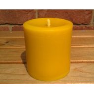 Veebeez Large 100% Pure English Beeswax Pillar Candle 75 Hr Burn 90x75mm Solid Cast