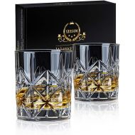 [아마존베스트]Whiskey Glass Set of 2, veecom 10 oz Crystal Whiskey Glasses Thick Bottom Bourbon Glasses Old Fashioned Rocks Glass Tumbler for Scotch, Cocktail, Liquor, Home Bar Whiskey Gifts for