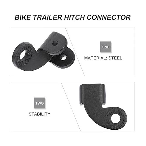  Veemoon 4 Sets Bicycle Traction Head Accesorios para Bicicletas Baby Bikes Kids Bicycles Kids Bikes Kids Tow Truck Coupler Hitch Attachments Baby Bicycle Trailer Child Elbow Steel