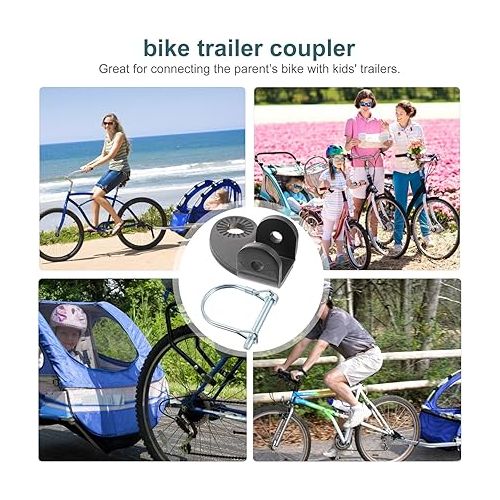  Veemoon 4 Sets Bicycle Traction Head Accesorios para Bicicletas Baby Bikes Kids Bicycles Kids Bikes Kids Tow Truck Coupler Hitch Attachments Baby Bicycle Trailer Child Elbow Steel