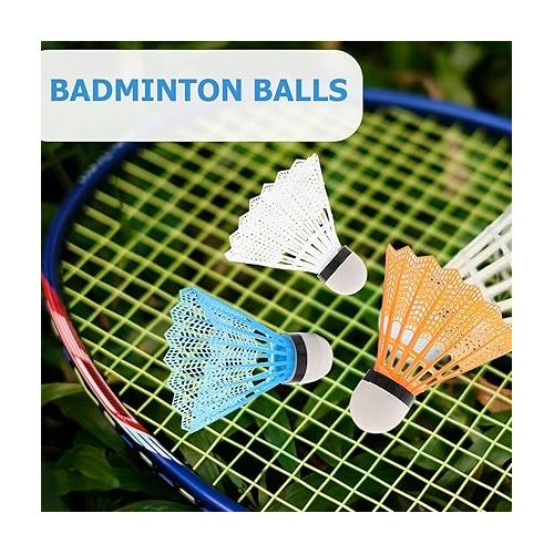  Veemoon Badminton Shuttlecocks Colorful Shuttles Birdies Balls 20pcs for Kids Adult Indoor Outdoor Exercise Training Accessories Random Color