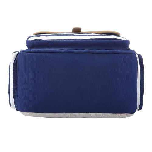  Veenajo Casual Lightweight Canvas School Backpack Laptop Bag Shoulder Daypack Handbag Navy