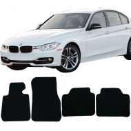 Veepeak Floor Mat Compatible With 2012-2018 BMW F30 3 Series 4DR Sedan | Factory Fitment Floor Mats Carpet Front & Rear Black 4PC Nylon by IKON MOTORSPORTS | 2013 2014 2015 2016 2017