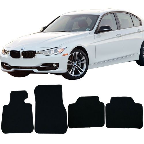  Veepeak Floor Mat Compatible With 2012-2018 BMW F30 3 Series 4DR Sedan | Factory Fitment Floor Mats Carpet Front & Rear Black 4PC Nylon by IKON MOTORSPORTS | 2013 2014 2015 2016 2017