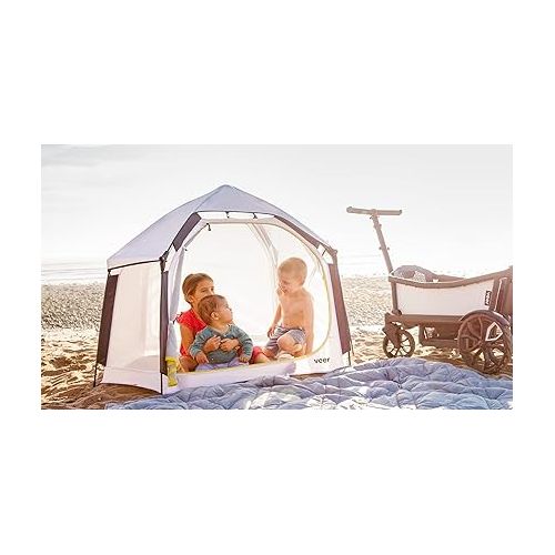  Veer Basecamp | JPMA Certified Portable Pop Up Play Yard/Play Pen for Babies, Toddlers and Kids | Indoor and Outdoor Use | Shade Canopy | Keeps Bugs Out | Playard Safety Certified